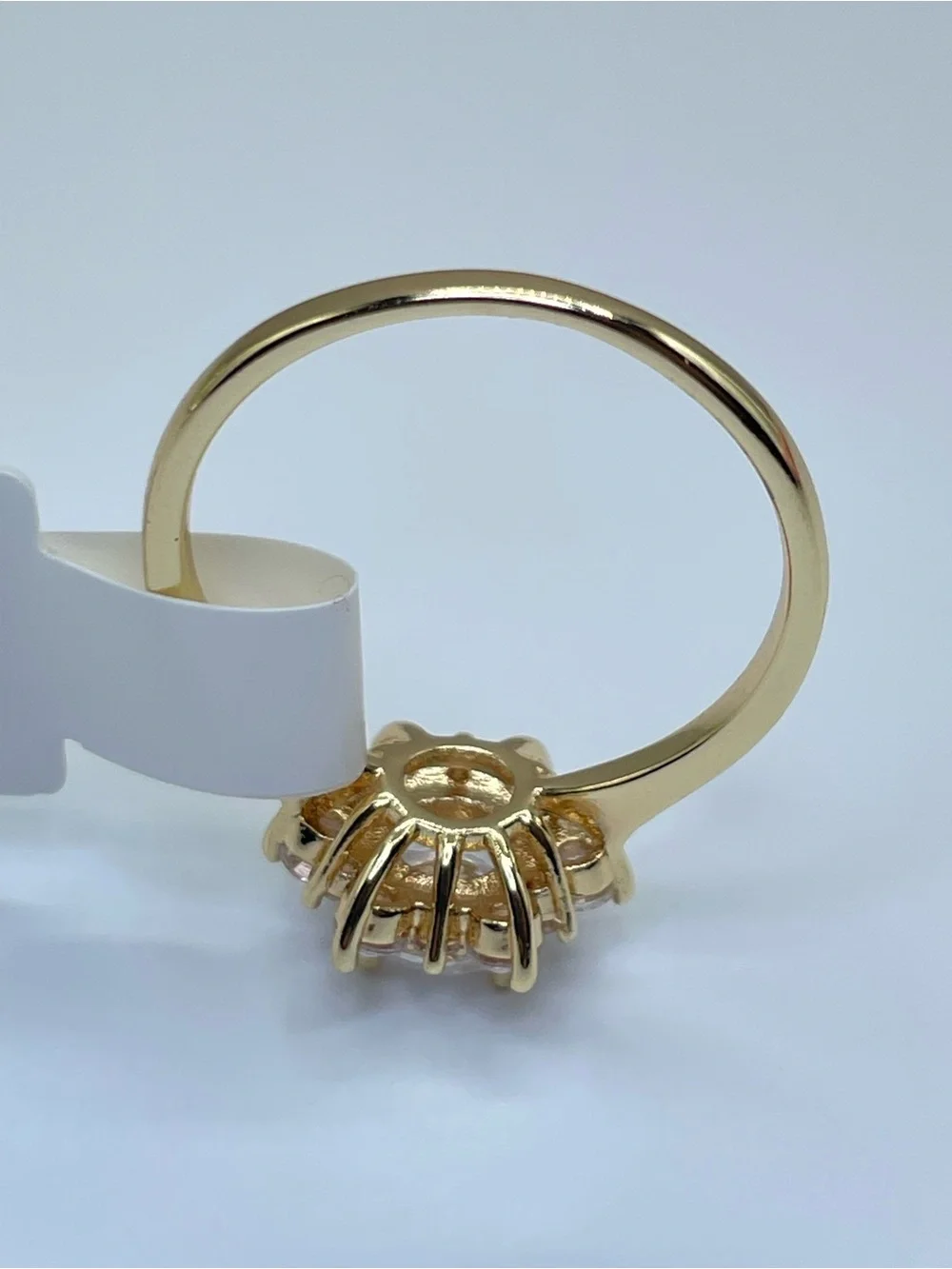 Swarovski Crystal Elements White Swarovski Elements Floral Halo Ring Size 8